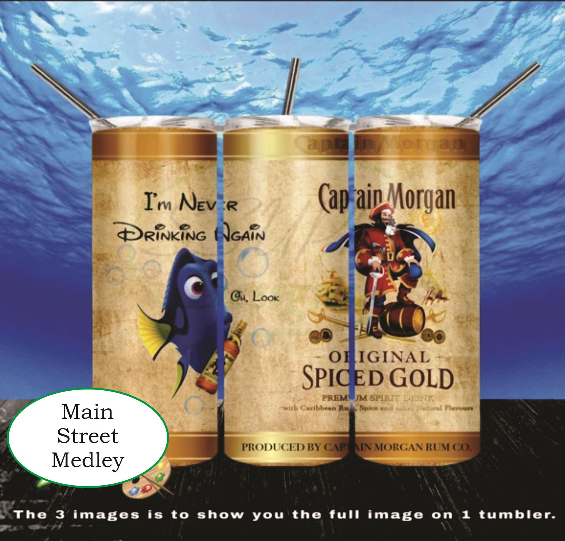 Tumbler - Captain Morgan and Dory